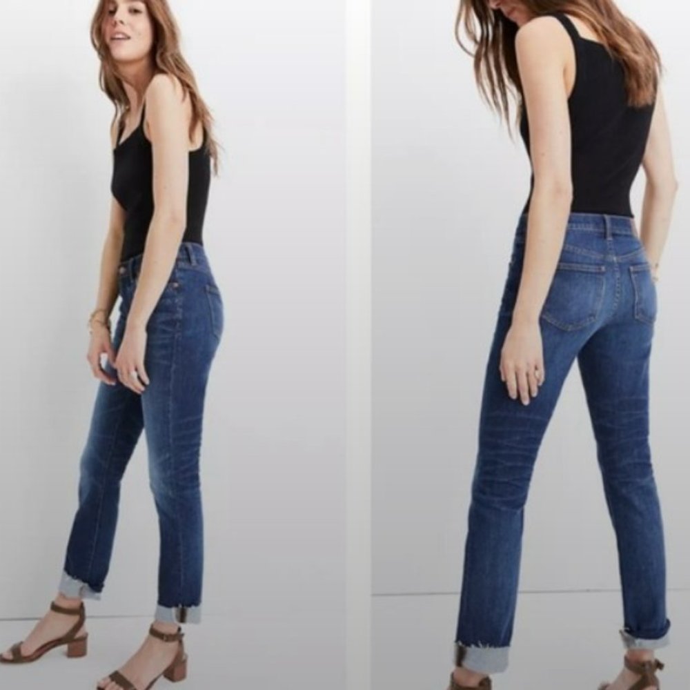 MADEWELL Slim Boyjean Raw Hem Size 28